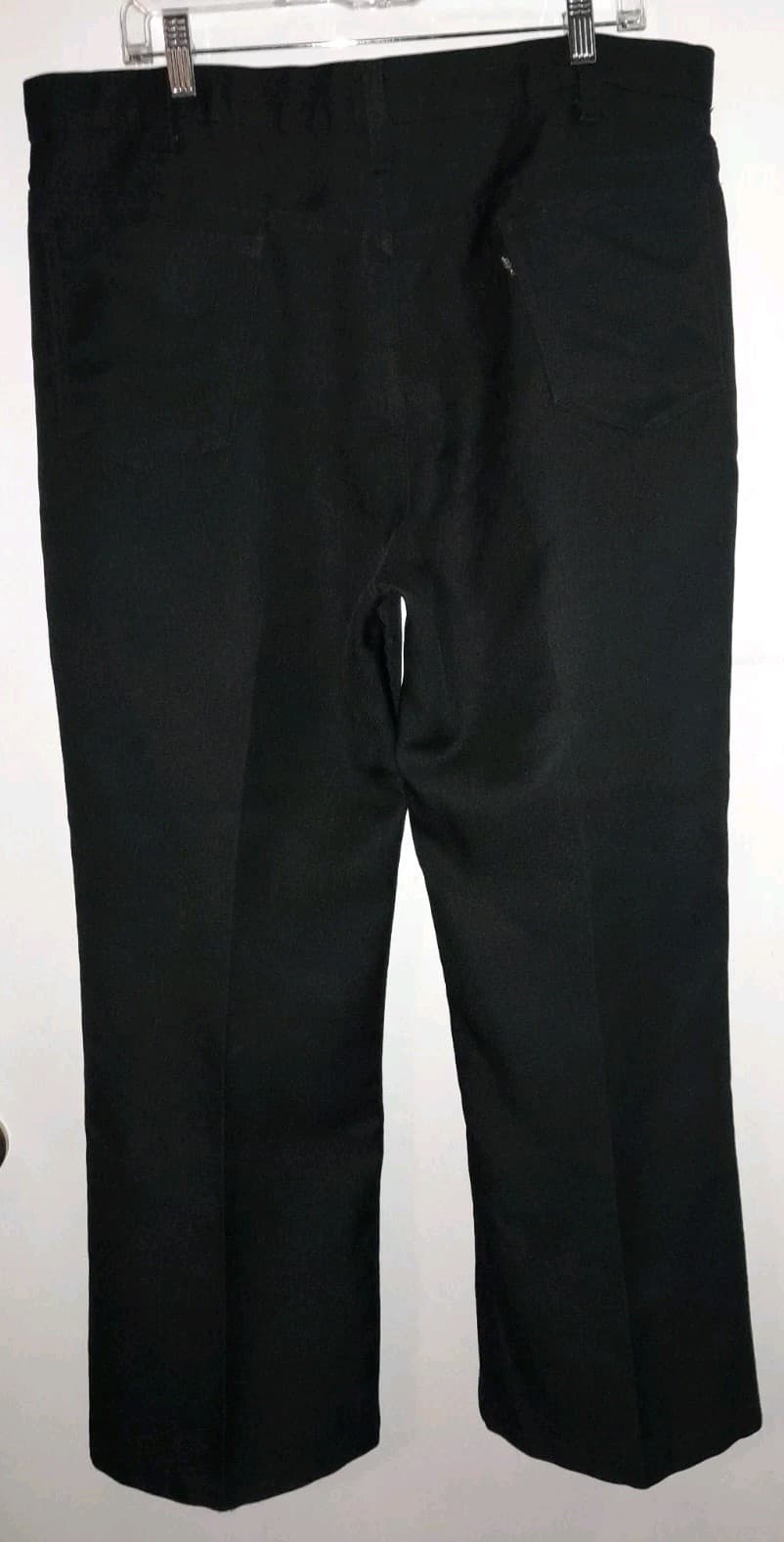 Levi's Men's Flat Front Solid Black Polyester Sz 40x32 (38"x28.5") Gold Label - Thumbnail 3