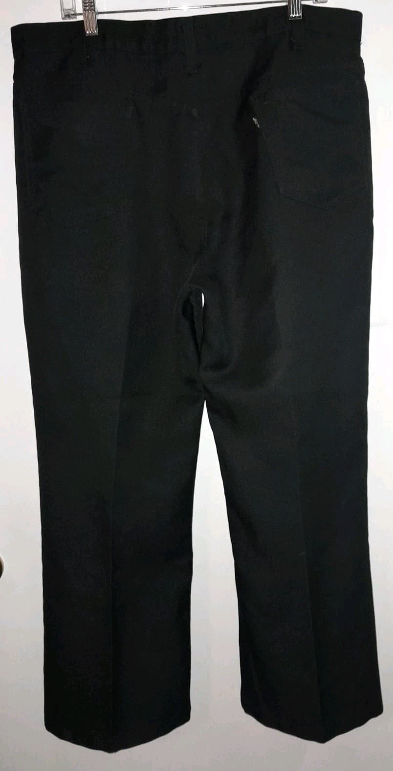 Levi's Men's Flat Front Solid Black Polyester Sz 40x32 (38"x28.5") Gold Label - Thumbnail 4