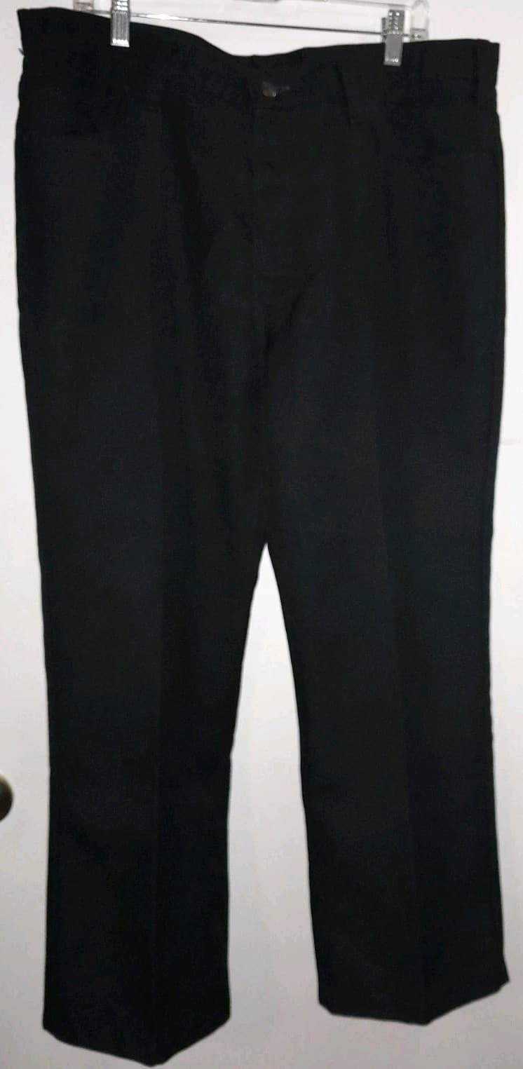 Levi's Men's Flat Front Solid Black Polyester Sz 40x32 (38"x28.5") Gold Label - Thumbnail 2