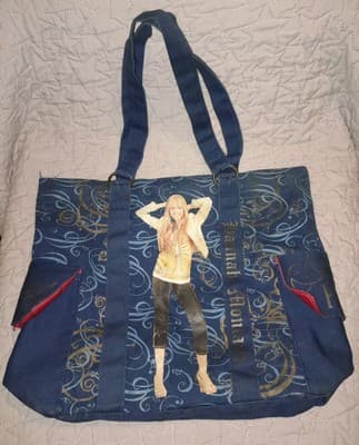 Hannah Montana Miley Cyrus Disney Shining Star shoulder Tote Bag - Image 1