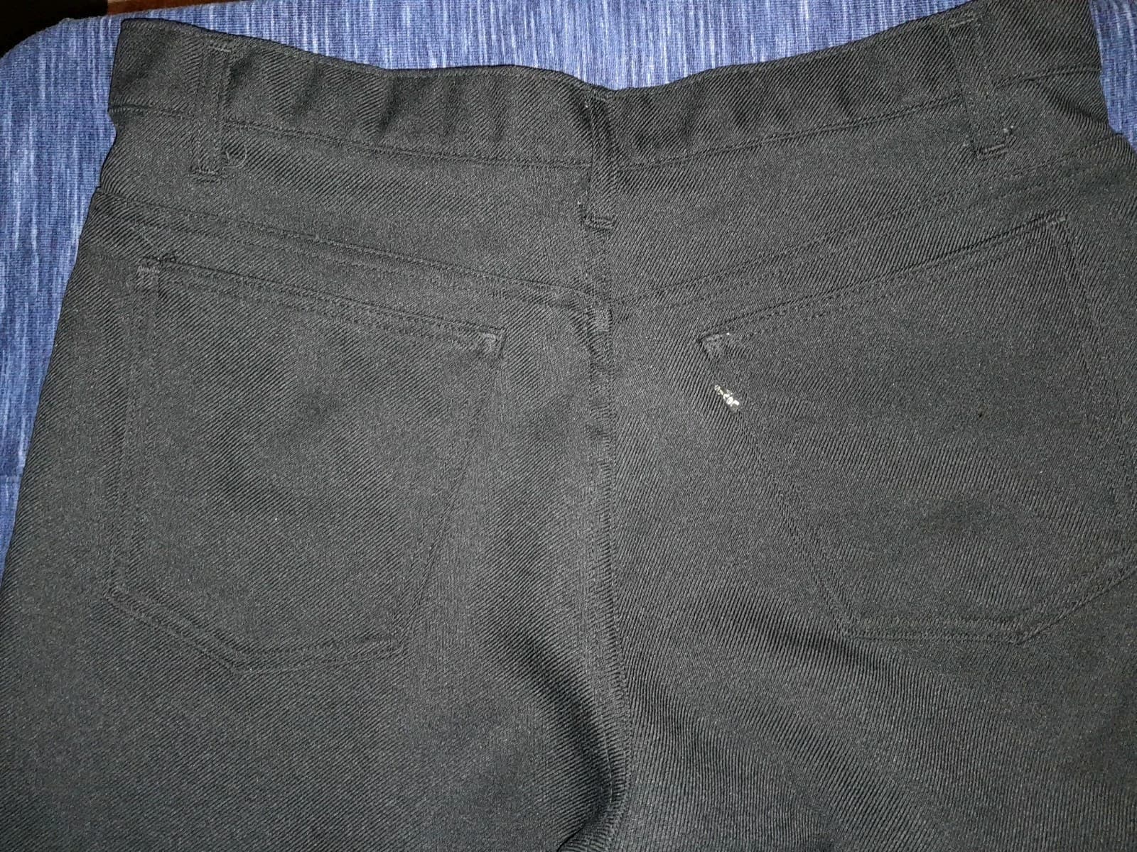 Levi's Men's Flat Front Solid Black Polyester Sz 36x30 (36"x29.5") Gold Tab - Thumbnail 6