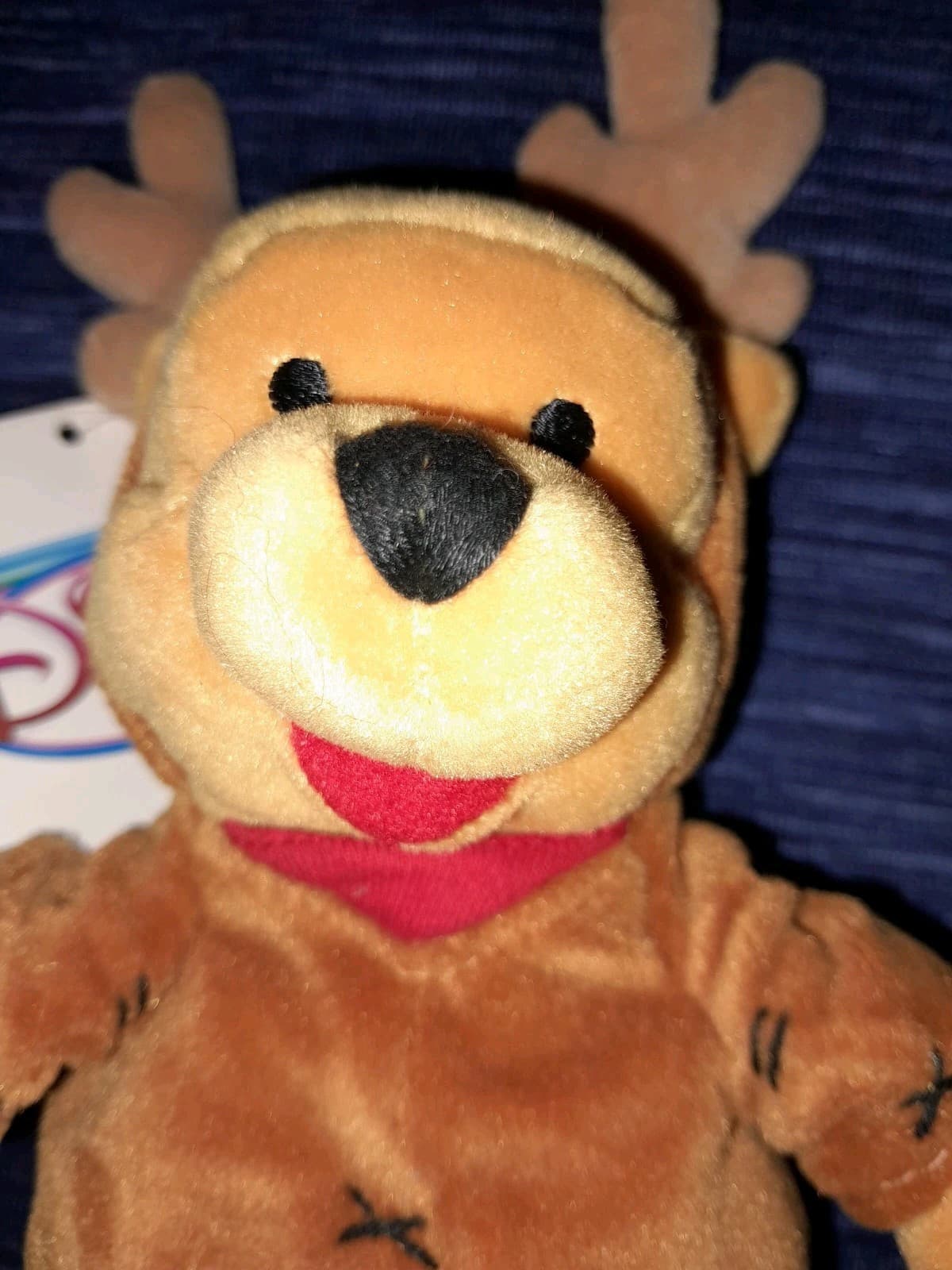 Disney Bean Bag Plush - REINDEER POOH (Winnie the Pooh) (10 inch) w/ Tag 1999 - Thumbnail 4