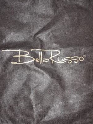 Bella Russo Dust Bag ONLY Brown w/ Gold Lettering Drawstring 21" x 14.5" - Thumbnail 3