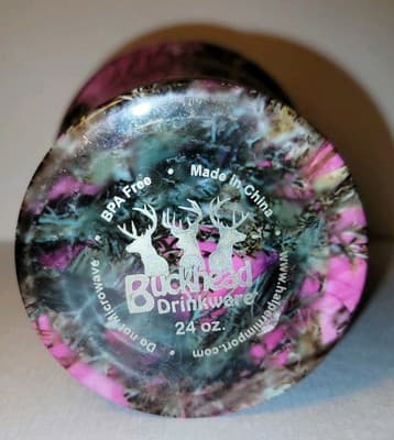 Big’s Texas Pink Camo Travel Tumbler – Buckhead Drinkware 24 oz Stainless Steel - Thumbnail 4