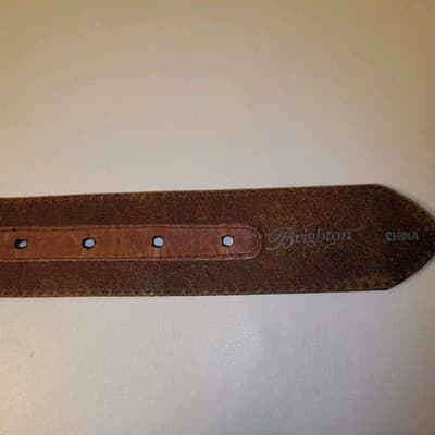 Brighton Brown Braided Leather Belt Sz 34 Silver-Tone Western Buckle Fits 33-37" - Thumbnail 6