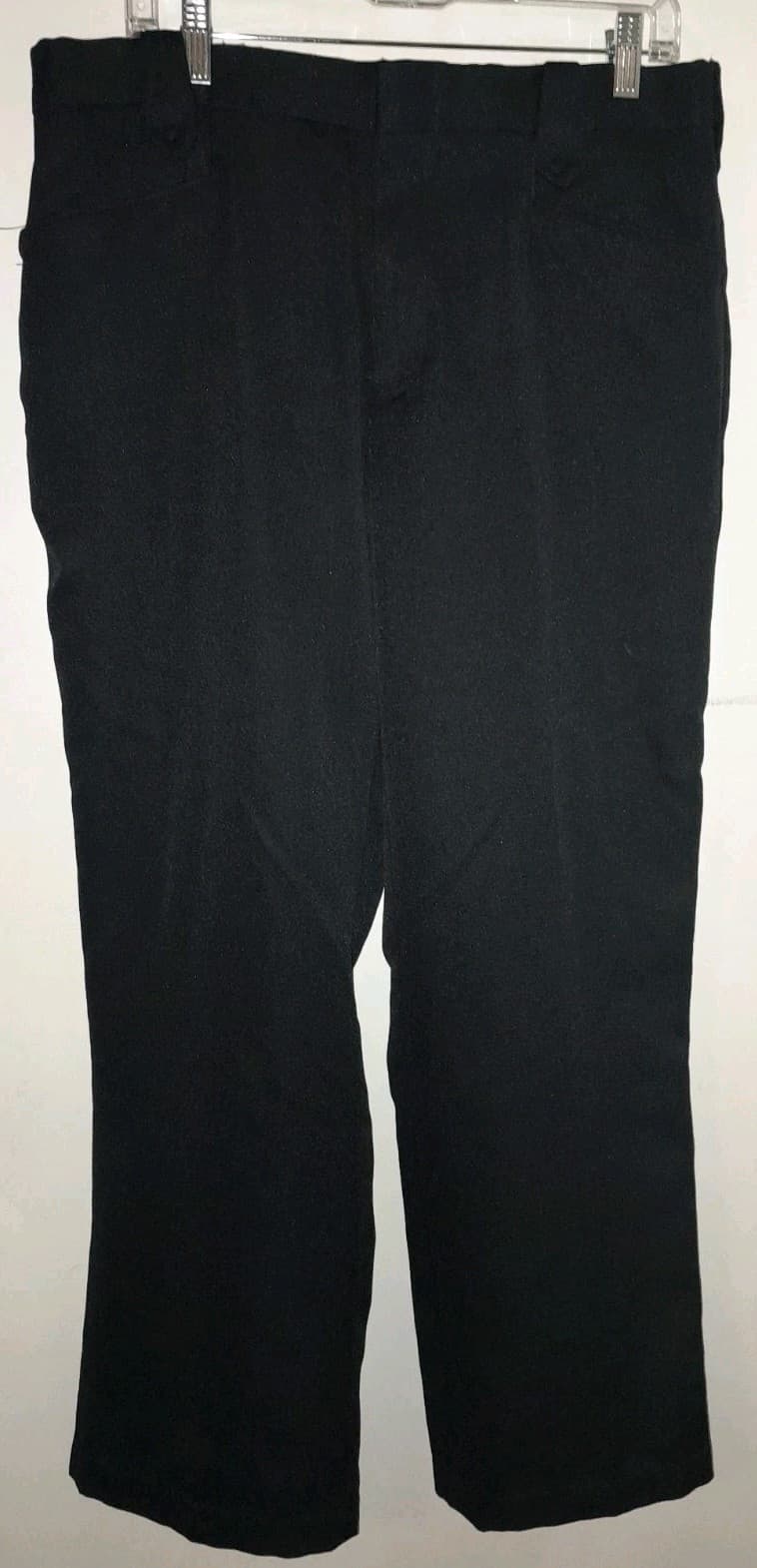 Vintage Circle S Pants Size 36 (36x28.5) Black Polyester Elastic Waist Western - Image 1