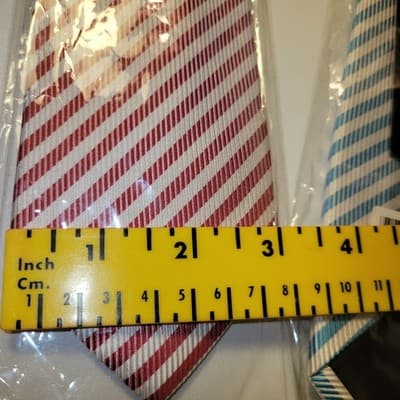 Ties.com Red Blue Striped Necktie Men’s Slim Fit Dress Ties Bundle 2x - Thumbnail 6