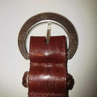 Brighton Brown Braided Leather Belt Sz 34 Silver-Tone Western Buckle Fits 33-37" - Thumbnail 11