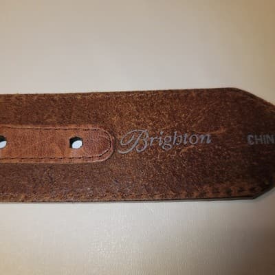 Brighton Brown Braided Leather Belt Sz 34 Silver-Tone Western Buckle Fits 33-37" - Thumbnail 7