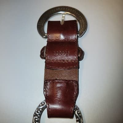 Brighton Brown Braided Leather Belt Sz 34 Silver-Tone Western Buckle Fits 33-37" - Thumbnail 10