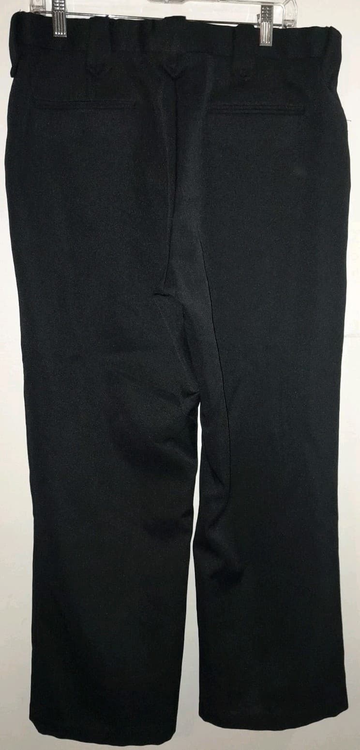 Vintage Circle S Pants Size 36 (36x28.5) Black Polyester Elastic Waist Western - Thumbnail 4