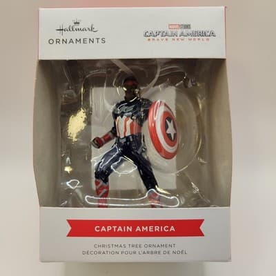Hallmark Captain America Brave New World (2025) CAPTAIN AMERICA Tree Ornament - Thumbnail 3