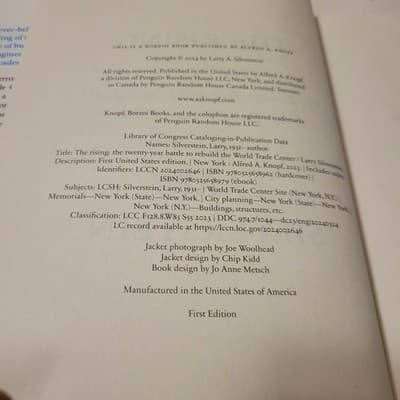 The Rising Larry Silverstein First Edition HC 2024 World Trade Center - Thumbnail 10