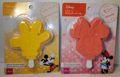 Disney Mickey & Minnie Silicone Popsicle Maker Set Daiso Japan Ice Mold New - Image 1