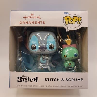 Disney Stitch Plush Hong Kong + Funko Pop Stitch & Scrump Ornaments Bundle FAST - Thumbnail 13