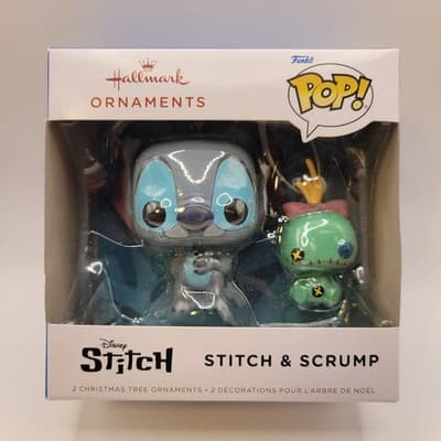 Disney Stitch Plush Hong Kong + Funko Pop Stitch & Scrump Ornaments Bundle FAST - Thumbnail 12