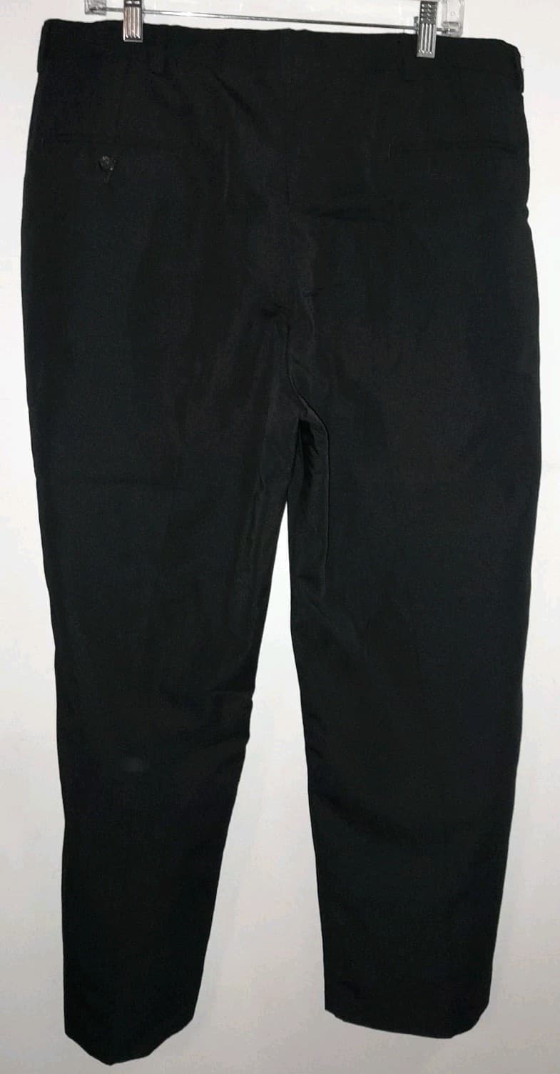 Haggar Darcon Polyester Dress Pants 38x30 (38"x28.5") Black Flat Black Label - Thumbnail 3