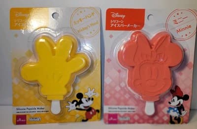 Disney Mickey & Minnie Silicone Popsicle Maker Set Daiso Japan Ice Mold New - Thumbnail 2