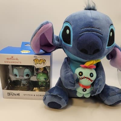 Disney Stitch Plush Hong Kong + Funko Pop Stitch & Scrump Ornaments Bundle FAST - Thumbnail 2