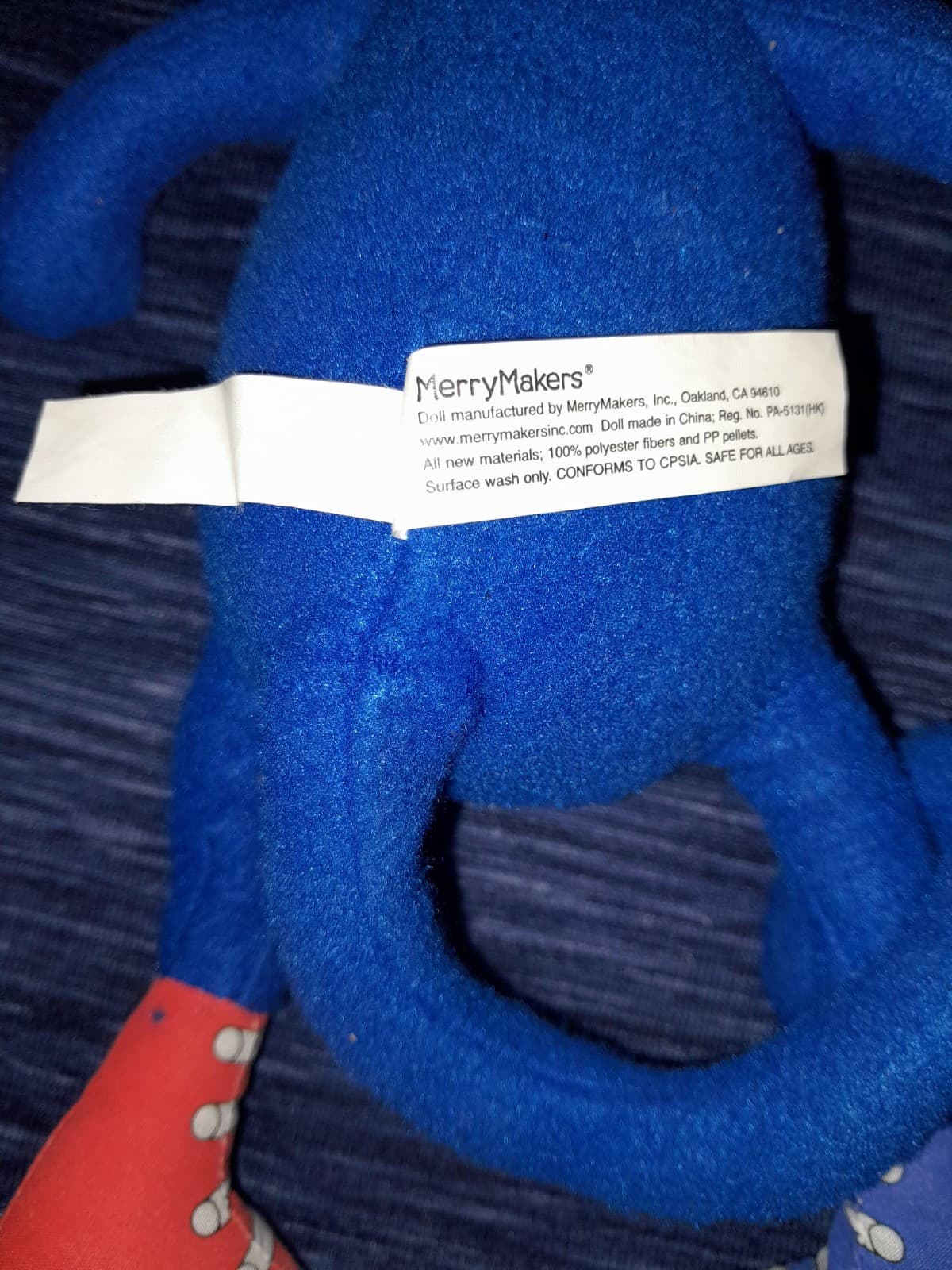 Vintage 13" Pete The Cat Plush By Merry Makers James Dean Multicolor Toy - Thumbnail 5