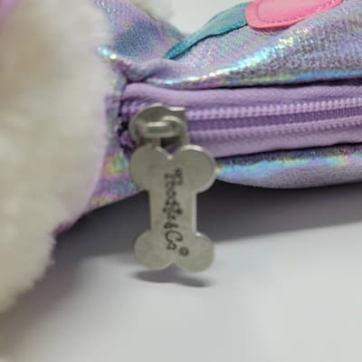 Poochie & Co White Poodle Purse Sequined Dog Tag Collar Pink Leash Bag Crossbody - Thumbnail 15