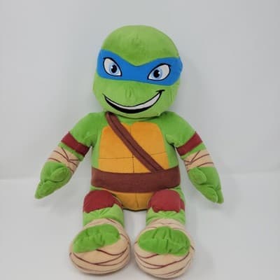 Build A Bear Teenage Mutant Ninja Turtle Leonardo Plush TMNT Nickelodeon Blue - Thumbnail 2