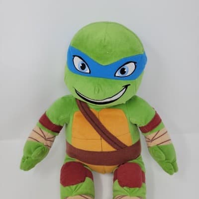 Build A Bear Teenage Mutant Ninja Turtle Leonardo Plush TMNT Nickelodeon Blue - Thumbnail 5