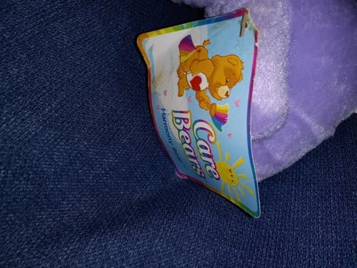 Harmony Bear Care Bears Plush Lavender W/ Sun Nanco 2004 Peace Stuffed Toy Tag - Thumbnail 4