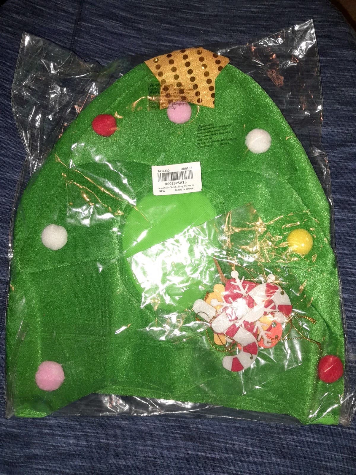 Christmas Tree Hat w Ornaments Cute Head Cover for Carnival Cosplay Festival - Image 1