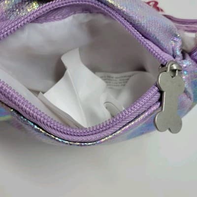 Poochie & Co White Poodle Purse Sequined Dog Tag Collar Pink Leash Bag Crossbody - Thumbnail 14
