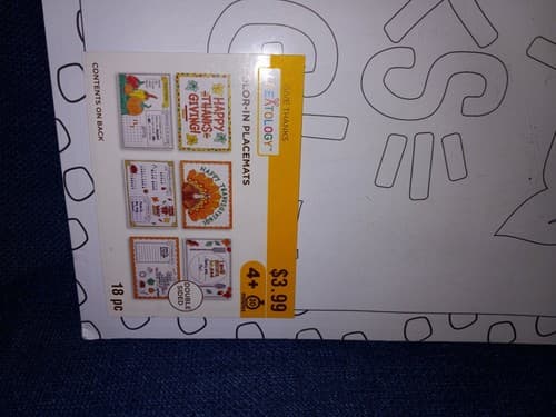 DIY Color In Holiday Placemats Double Sided 18 pcs Thanksgiving & etc. - Thumbnail 2