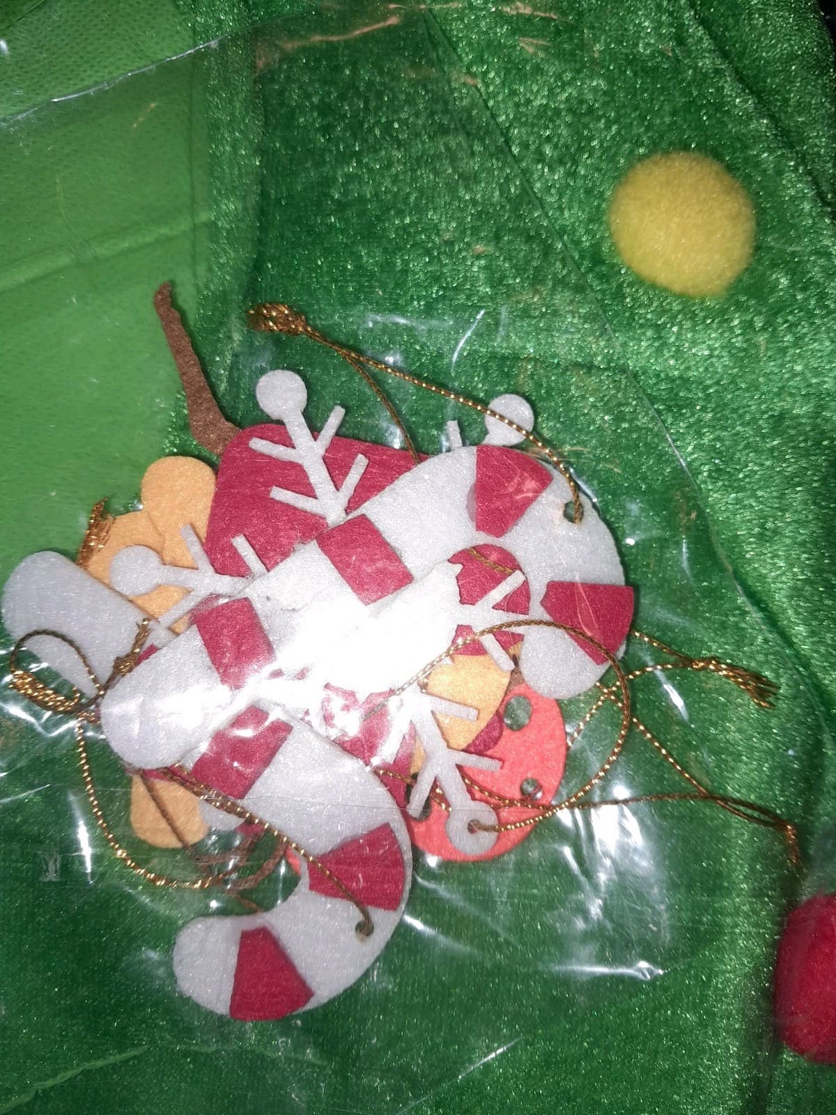 Christmas Tree Hat w Ornaments Cute Head Cover for Carnival Cosplay Festival - Thumbnail 3