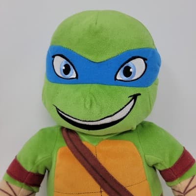 Build A Bear Teenage Mutant Ninja Turtle Leonardo Plush TMNT Nickelodeon Blue - Thumbnail 12