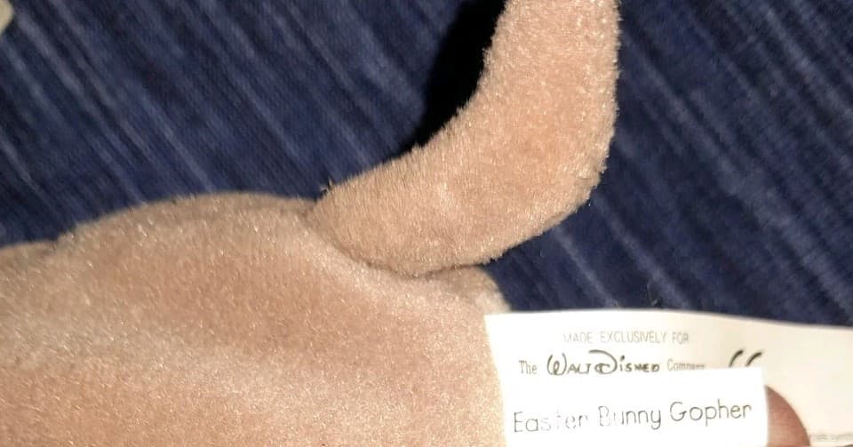 Disney Store Easter Bunny Gopher Mini Bean Bag Plush Winne Pooh 7" Stuffed Anima - Thumbnail 10