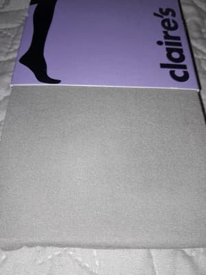 Claires Womens Gray Size M/L Footed Tights Nylon Spandex 120 - 160 Lbs NWT - Thumbnail 3