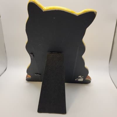 Vintage Whimsical Yellow Cat Ceramic Photo Frame Cute Cat Lover Decor 4x6 - Thumbnail 5