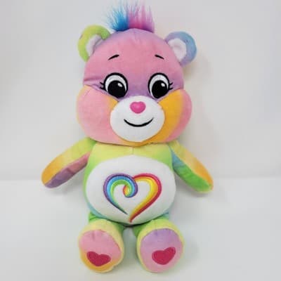 Care Bears Beanie Plush | Togetherness | Rainbow Heart | Basic Fun 2021 10" - Image 1