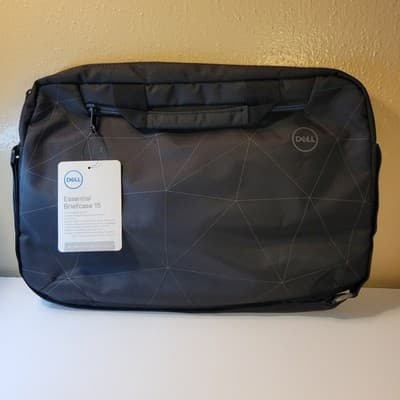 New Dell Essential 16x11x2 Computer Laptop Carrying Case Tote Shoulder Bag Black - Thumbnail 2