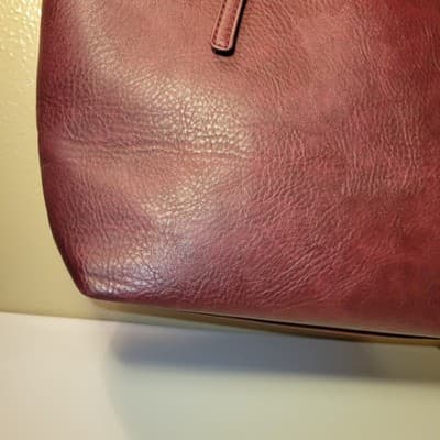 Urban Expressions Vegan Leather Purse Tote Bag Burgundy with Matching Wristlet - Thumbnail 9