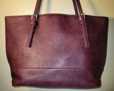 Urban Expressions Vegan Leather Purse Tote Bag Burgundy with Matching Wristlet - Thumbnail 5