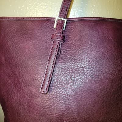 Urban Expressions Vegan Leather Purse Tote Bag Burgundy with Matching Wristlet - Thumbnail 6