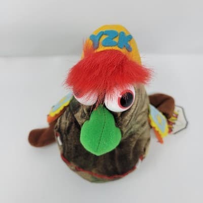 MICRO BYTES Glitch Bean Bug Plush Y2K Military Camo Millennium Bianet NOS - Image 1