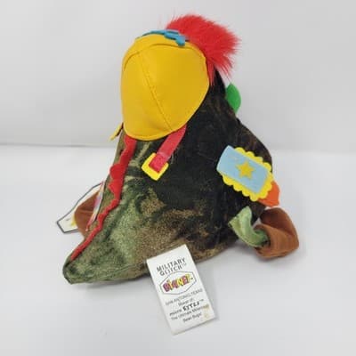 MICRO BYTES Glitch Bean Bug Plush Y2K Military Camo Millennium Bianet NOS - Thumbnail 6