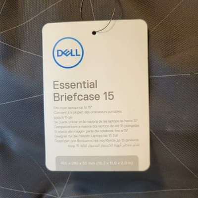 New Dell Essential 16x11x2 Computer Laptop Carrying Case Tote Shoulder Bag Black - Thumbnail 3