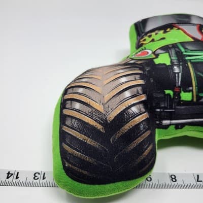 Monster Jam Grave Digger Flat Pillow Embroidered Details 12" x 10" - Thumbnail 9