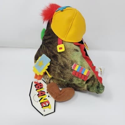 MICRO BYTES Glitch Bean Bug Plush Y2K Military Camo Millennium Bianet NOS - Thumbnail 2