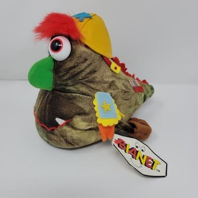 MICRO BYTES Glitch Bean Bug Plush Y2K Military Camo Millennium Bianet NOS - Thumbnail 3