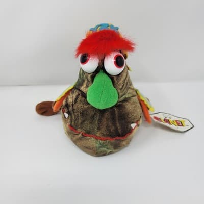 MICRO BYTES Glitch Bean Bug Plush Y2K Military Camo Millennium Bianet NOS - Thumbnail 4