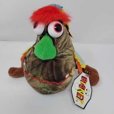 MICRO BYTES Glitch Bean Bug Plush Y2K Military Camo Millennium Bianet NOS - Thumbnail 8