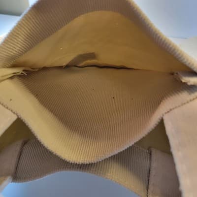 The Crimie Cream Corduroy Tote Letu Bag Adjustable Shoulder Strap Carry Travel - Thumbnail 7